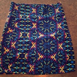 Multi color geometric mini skirt Charlotte Russe
